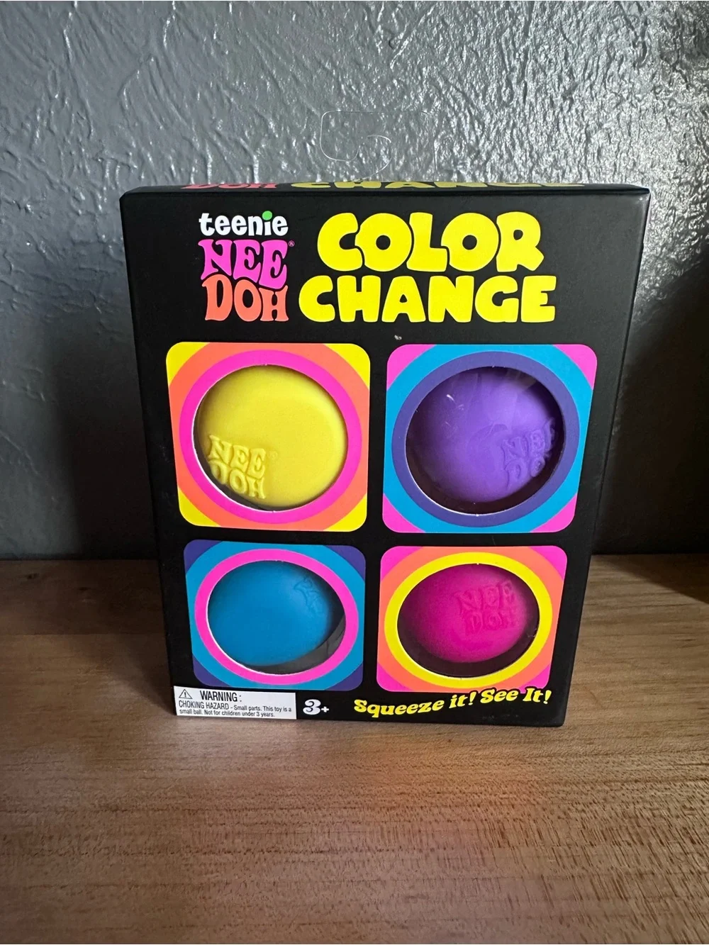 Color Changing Teenie NeeDoh Set — Yellow, Purple, Blue, Pink